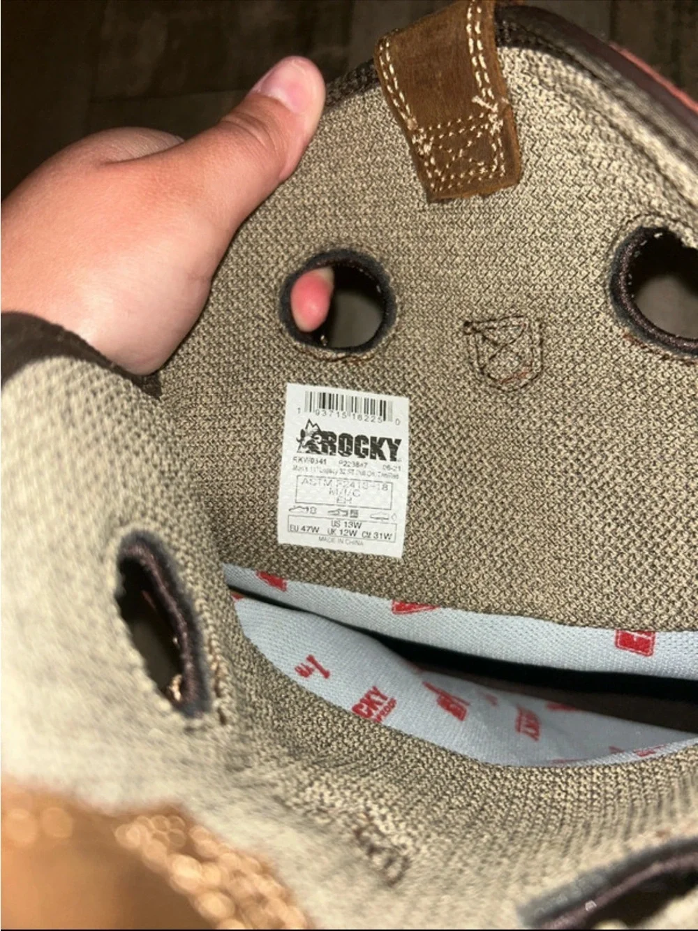 Rocky Brown & Burgundy Pull-On Work Boots